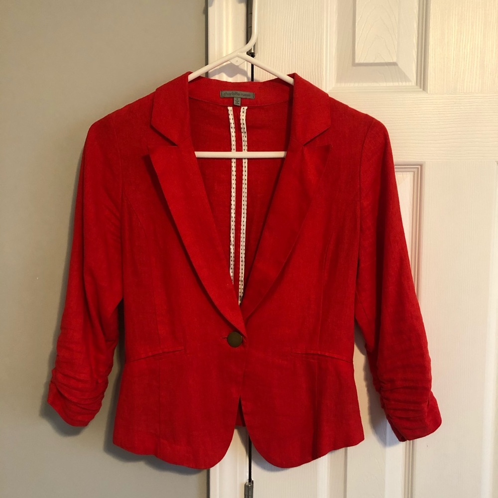 Scarlet red blazer